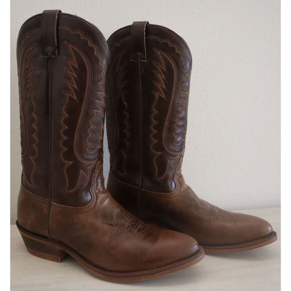 Nocona NB5551 Men's Sz 10EE Jackpot Brown Medium Toe Leather Western Boots $200 - Picture 5 of 7